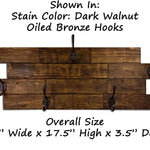 Frazier Farmhouse Wall Coat Hook Rack, 20 Colors & 5 Hook Finishes, Sizes & Dimensions 