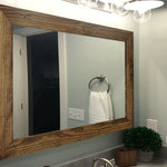Shiplap Framed Mirror, Custom Sizes & 20 Stain Colors