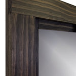 Farmhouse Wood Framed Wall Mirror - 20 Stain Colors, Shown in Ebony