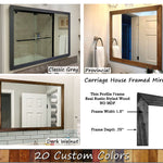 Carriage House Framed Mirror - Available In 6 Sises & 20 Stain Colors