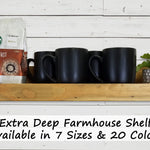 Extra Deep Farmhouse Shelf with Ledge, 7 Sizes & 20 Colors by Lane of Lenore