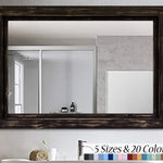 Farmhouse Wood Framed Wall Mirror, 5 Sizes & 20 Colors by Lane of Lenore