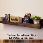 Farmhouse Rustic Wooden Ledge Shelf, 11 Sizes & 20 Colors by Lane of Lenore