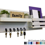 Greatland Wall Mounted Organizer, 20 Colors & 5 Hook Finishes by Renewed Decor
