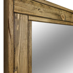 Herringbone Reclaimed Styled Wood Mirror, 5 Sizes & 20 Colors, Shown in Driftwood