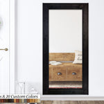 Herringbone Reclaimed Wood Full Length Mirror, 2 Sizes & 20 Colors by Lane of Lenore