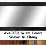 Herringbone Reclaimed Styled Wood Mirror, 5 Sizes & 20 Stain Colors, Shown in Ebony