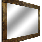 Natural Rustic Wood Framed Mirror, 20 Stain Colors - Shown In Provincial