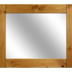 Natural Rustic Wood Framed Mirror, 20 Stain Colors - Shown In Puritan Pine