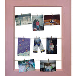 Foster Countryside Clothespin Photo Collage - 20 Paint Colors, Shown in Perfect Pink