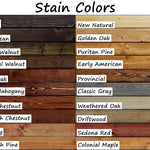 Modern Rustic Wall Shelf With Double Hooks, 20 Stain Colors