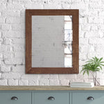 Shiplap Rustic Framed Wall Mirror, 20 Paint Colors, Shown in Lab Brown, Handmade in the USA