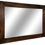 Shiplap Reclaimed Wood Mirror Shown in Special Walnut, Available in 20 Stains - Renewed Decor & Storage