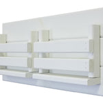 Classic Farmhouse Double Bin Mail Organizer - 20 Paint Colors, Shown in Bright Ivory White