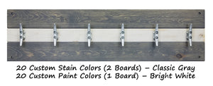 Cape May Boat Cleat Wall Hooks - 400 Color Combinations, Shown in Classic Gray & Bright Ivory White