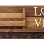 Personalized Love Discovery Rustic Home Organizer, Mail & Key Holder, Floating Shelf, Coat Hook - Renewed Decor & Storage
