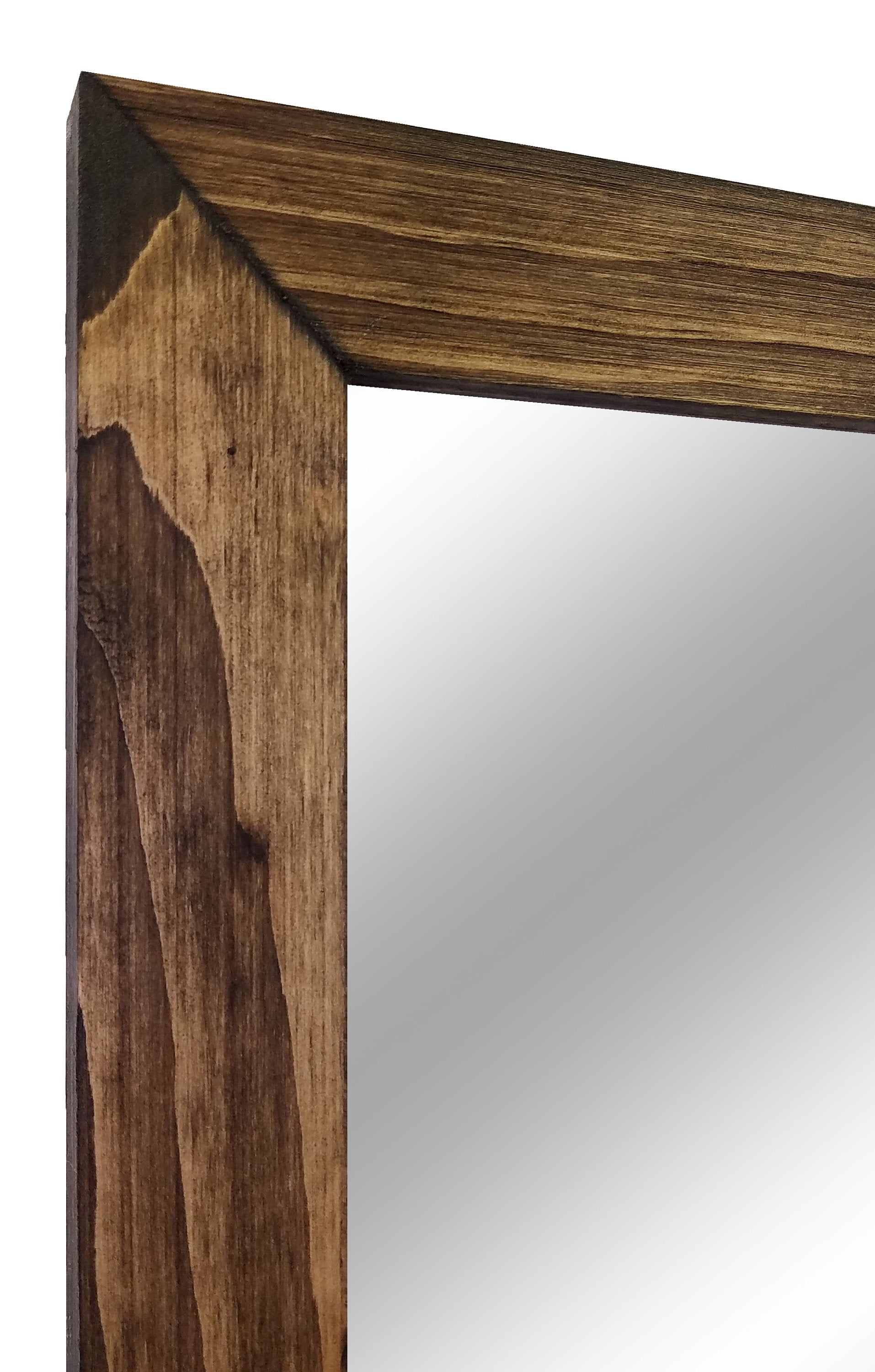 Carriage House Framed Mirror - Available In 6 Sizes & 20 Colors, Shown in Dark Walnut