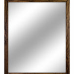 Carriage House Framed Mirror - Available In 6 Sizes & 20 Colors, Shown in Dark Walnut