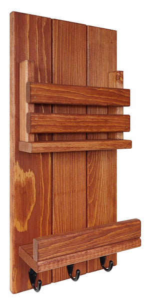 Bradford Vertical Wall Organizer, 20 Stain Colors, Shown in Red Chestnut