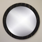 Wood Basics Round Decorative Wall Mirror, Mirror Wall Decor, Vanity Mirror, Bathroom Mirror, Industrial Mirror, Rustic Mirror - Renewed Decor & Storage