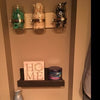 Bathroom Organization; Shelf and Jars