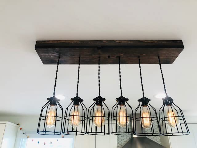 Handmade Wooden Pendant Chandelier Ceiling Light