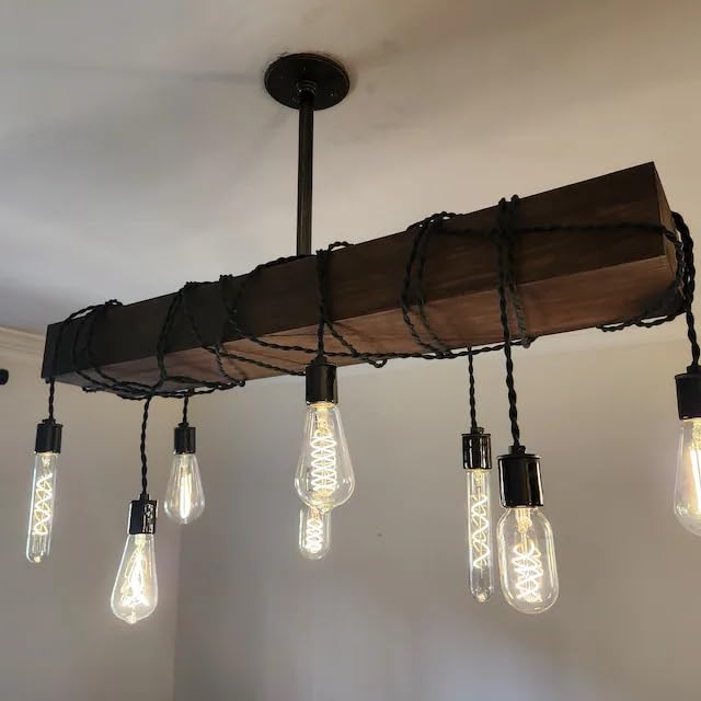 Madison Wood Beam Pendant Chandelier Ceiling Light