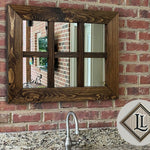 Handcrafted 6 Pane Shiplap Frame Mirror - Rustic Wall Mirror - Custom Sizes & Colors - Vertical or Horizontal Hanging - Made in USA