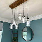 Springfield Chandelier Lighting Hand Cut Wood Pendant Chandelier Ceiling Light