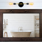 Allendale Dual Vanity Lights Fixtures front of mirror