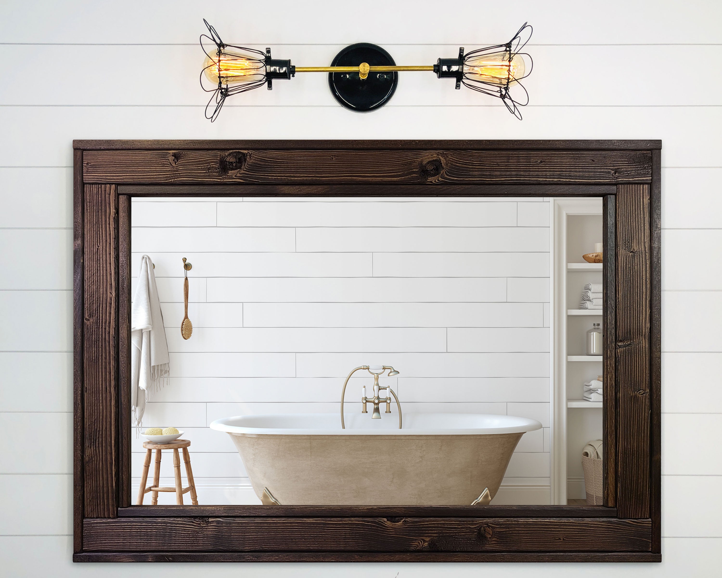 Mirror Dual Vanity Lights Fixtures 2