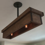 wood flush mount ceiling light