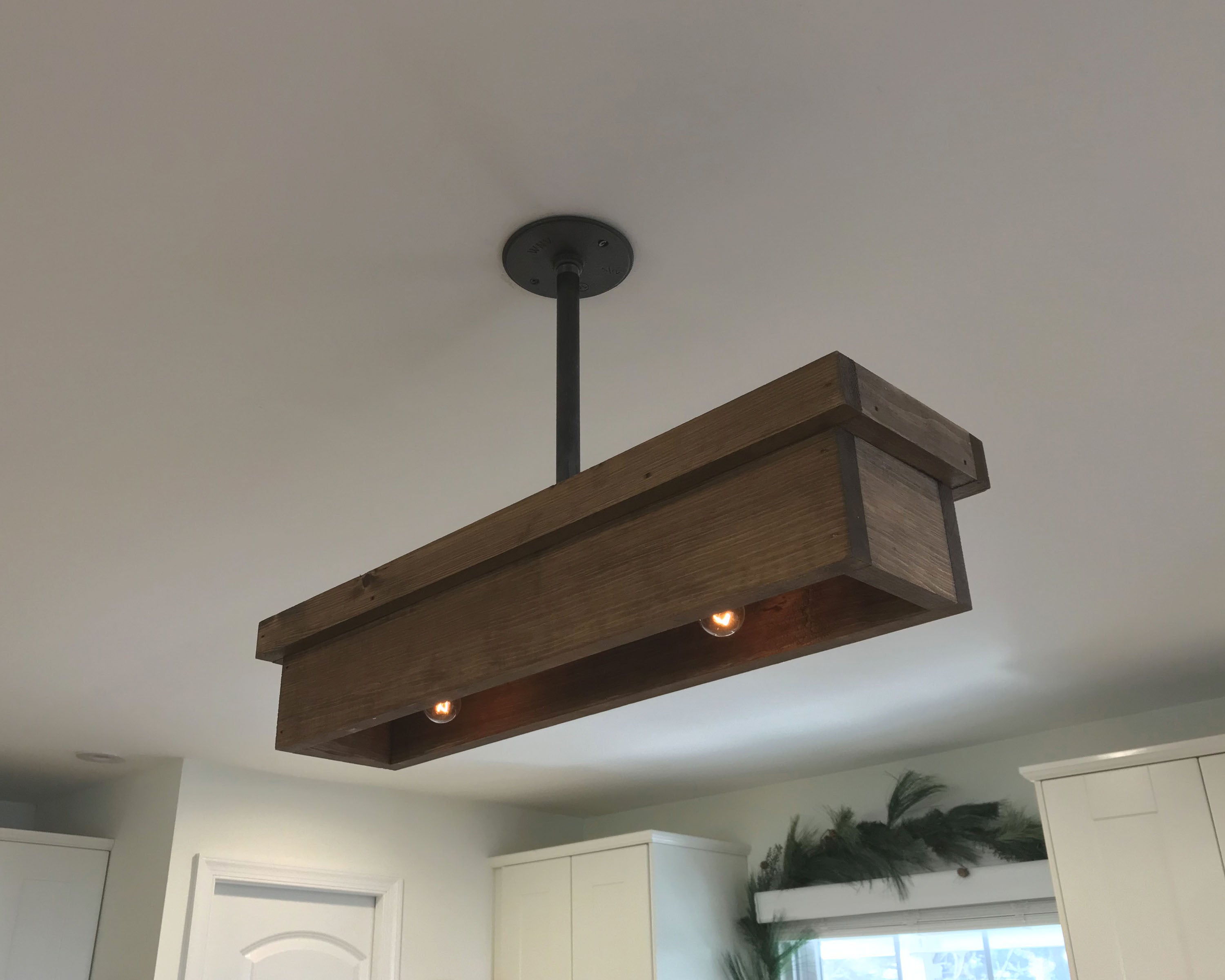 wood ceiling light flush mount