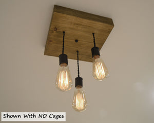 flush mount ceiling light wood