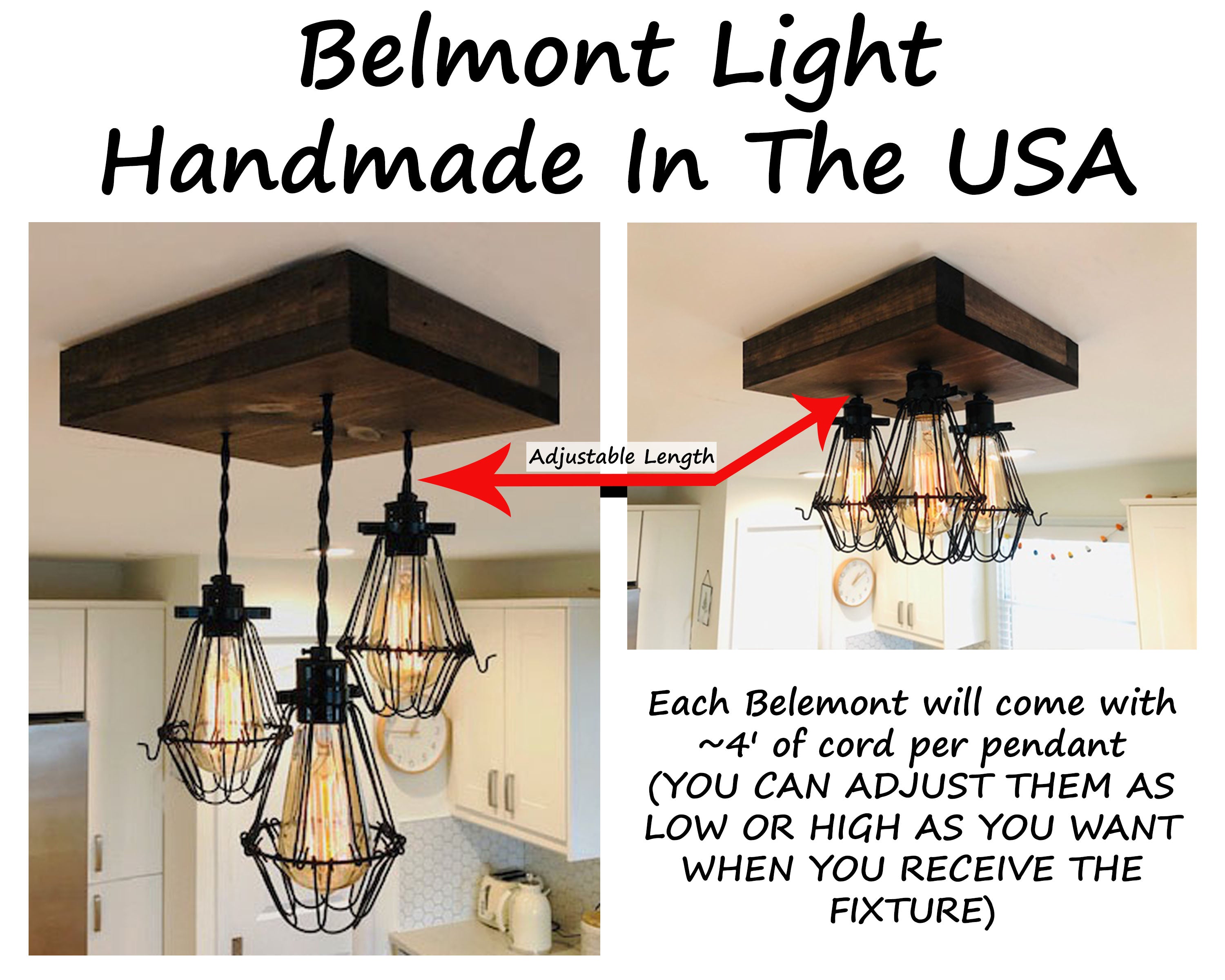 Belmont Pendant Lighting For Kitchen Island