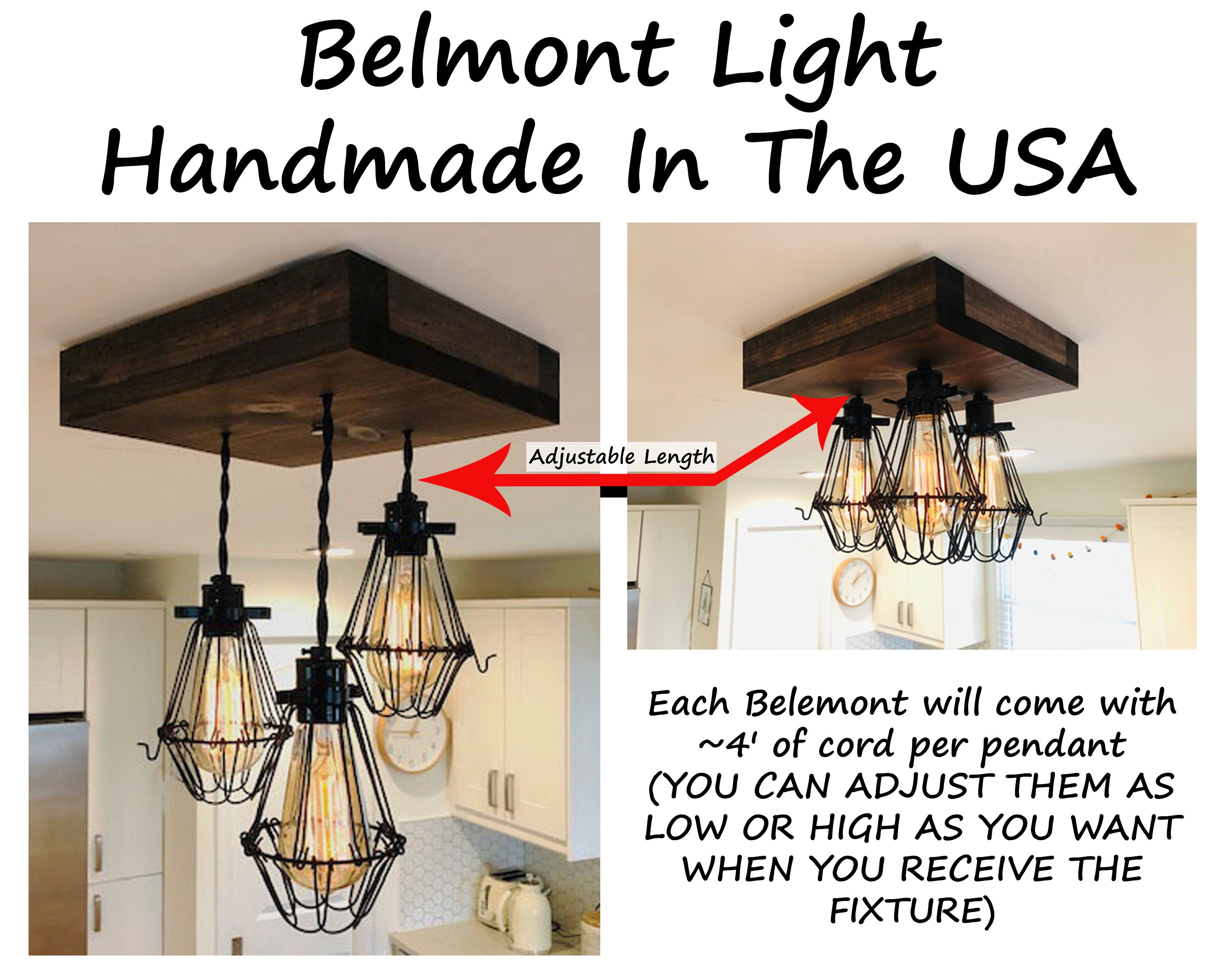 Belmont Farmhouse Pendant Ceiling Light Chandelier