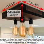 Wood Flush Mount Ceiling Light