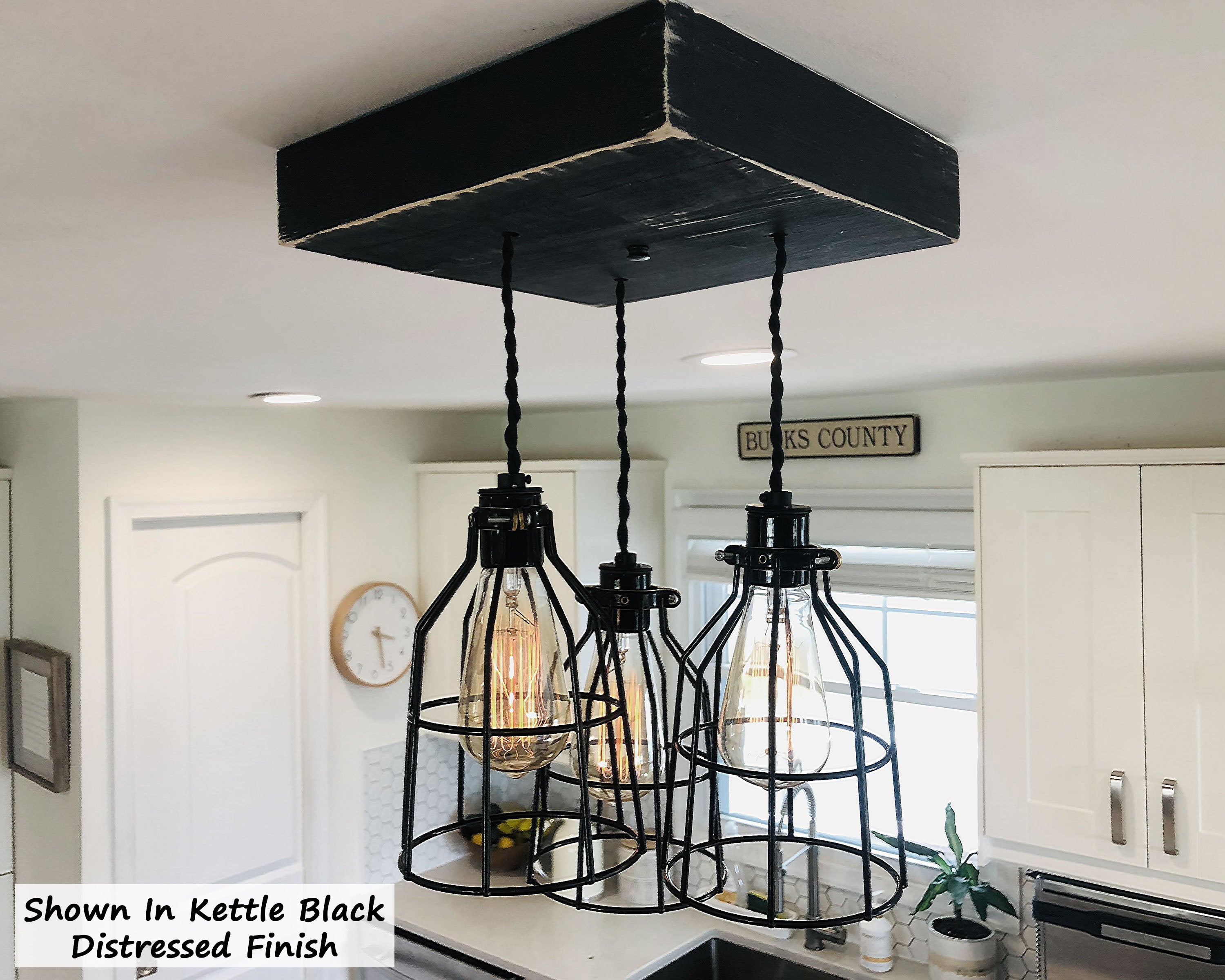 led ceiling lighting -Belmont Kettle Black