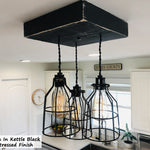 led ceiling lighting -Belmont Kettle Black