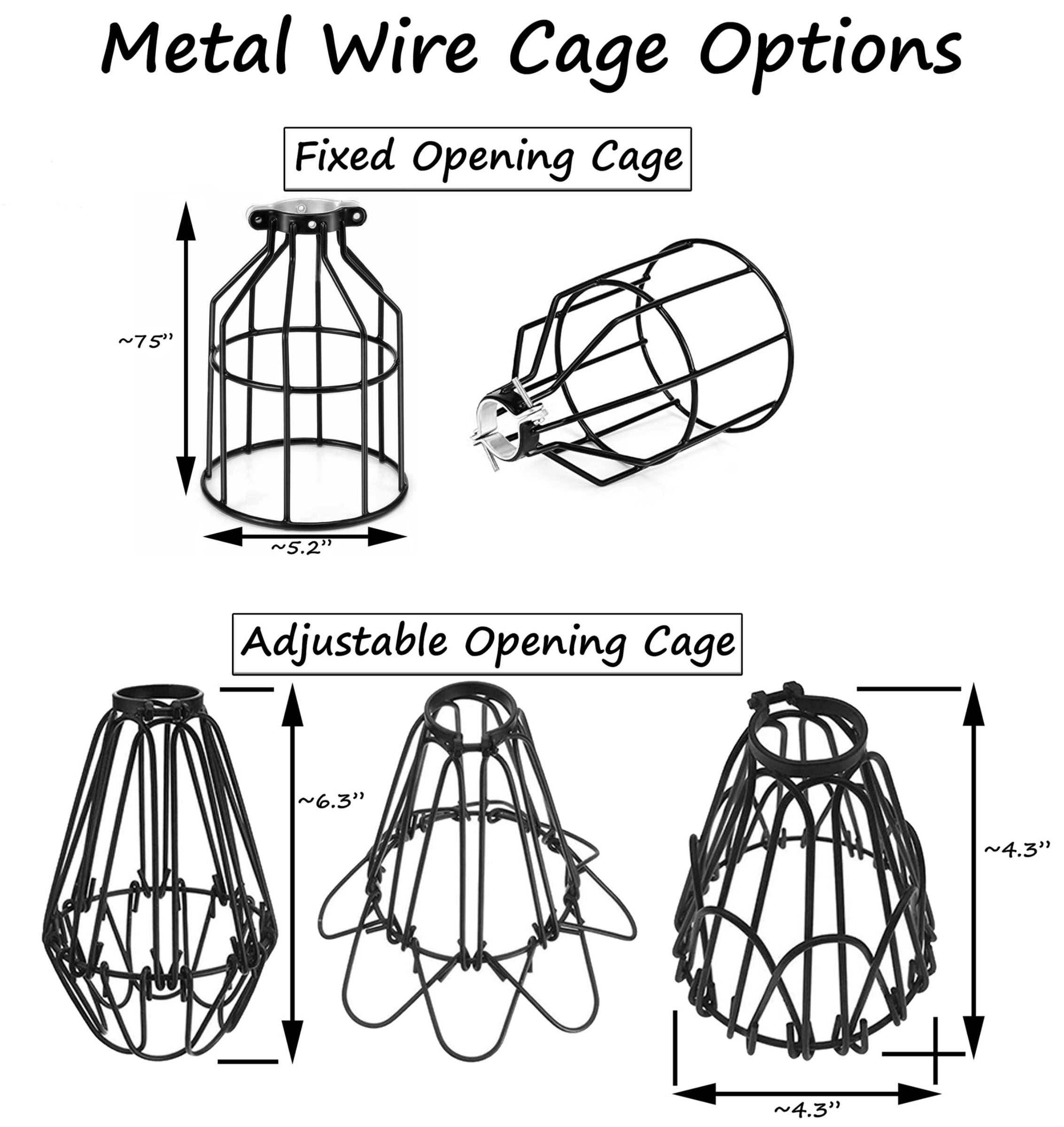 Rustic Bathroom Wall Light Fixture CageSizes2