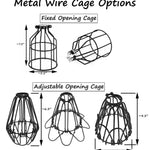 Rustic Bathroom Wall Light Fixture CageSizes2