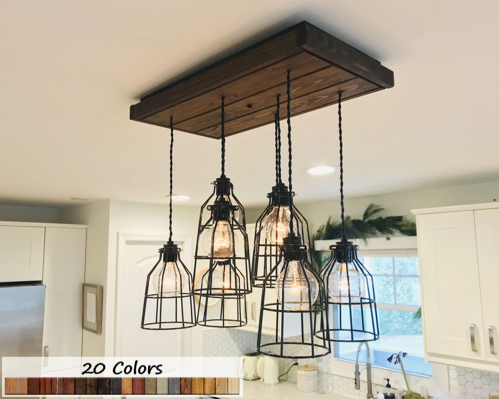 Cleveland Farmhouse Chandelier Island Pendant Light Ceiling Light