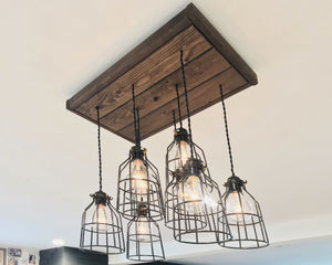 Cleveland Light Wood Chandelier