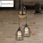 Franklin Lighting and Steel Pulley Pendant Ceiling Light