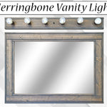 Customizable Herringbone Wall Mounted Vanity Light - Industrial Rustic Bathroom Décor
