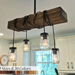Madison Wood Beam Pendant Chandelier Ceiling Light