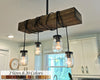 Madison Wood Beam Pendant Chandelier Ceiling Light