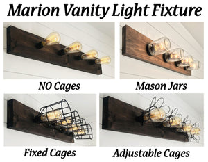 Marion Rustic Bathroom Wall Light Fixture