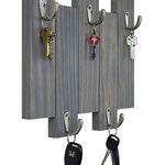 Pike Wall Hooks, 20 Stain Colors - Key Hook, Key Organizer, Wall Mount Key Holder, Coat Hook, Leash Hook, Purse Hook, Key Rack, Classic Gray