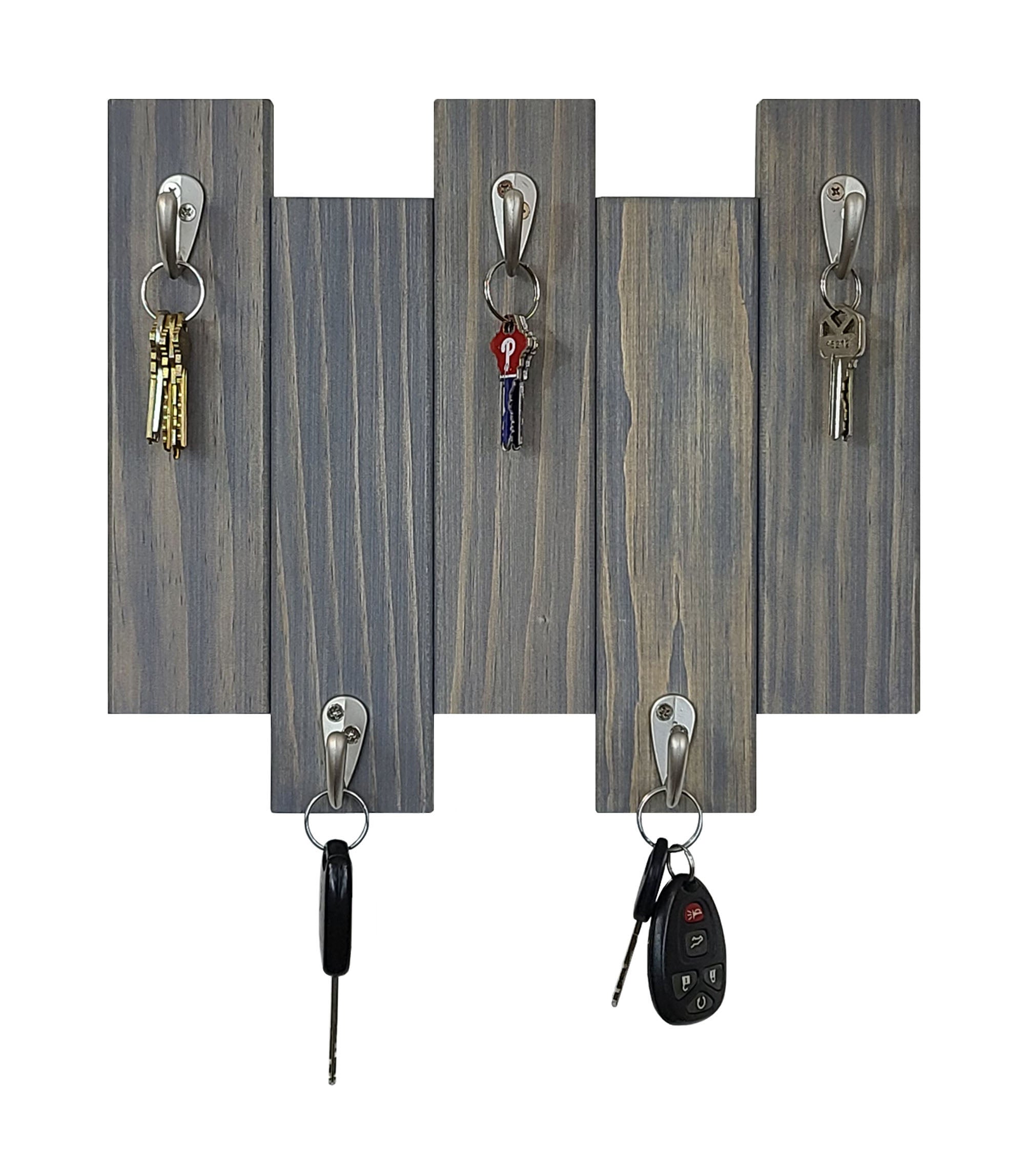Pike Rustic Wall Key Hook Rack, Handmade in the USA